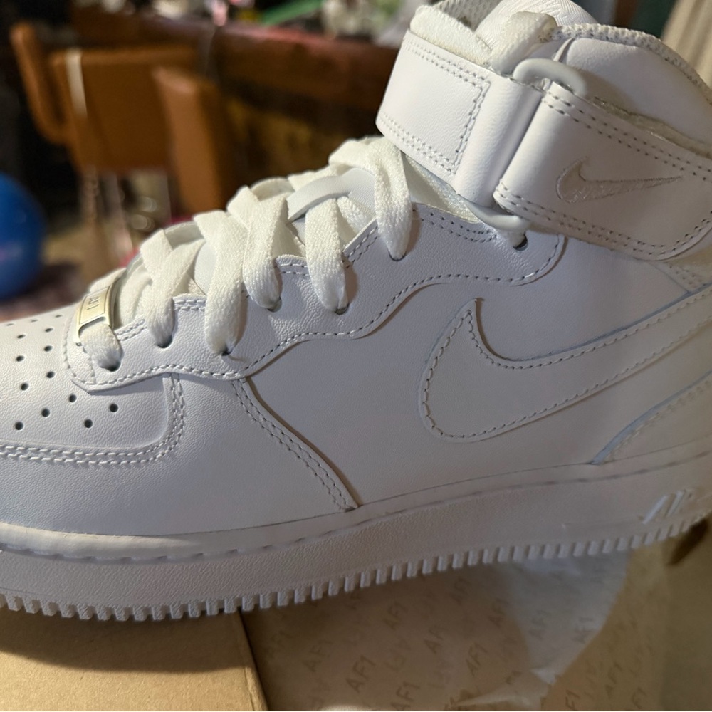 Nike All-White High-Top Sneakers